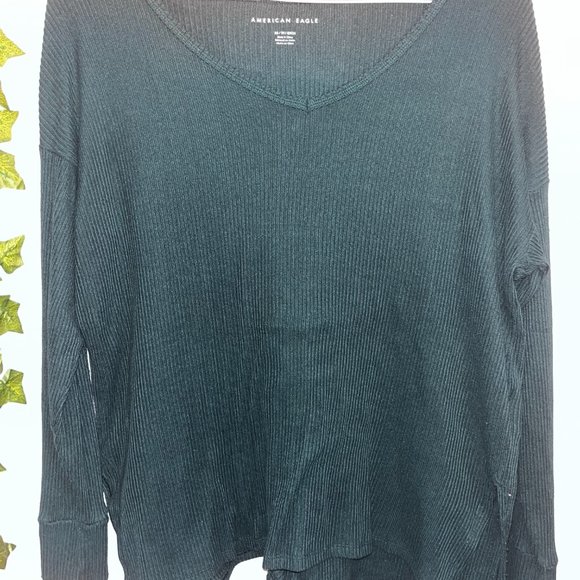 American Eagle Long Thin Green Knit Sweater, women's size XS - Picture 7 of 11